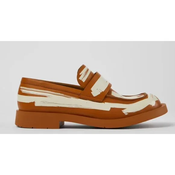 🆕CAMPERLAB 198 Loafer Shoes Brown White Leather 11 - Picture 2 of 12